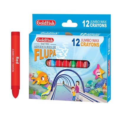 Goldfish C12 Flupa Jumbo Wax Crayons 12 Colours