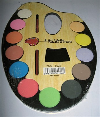 Artist Palette Water Colours with Brush 12 Colours