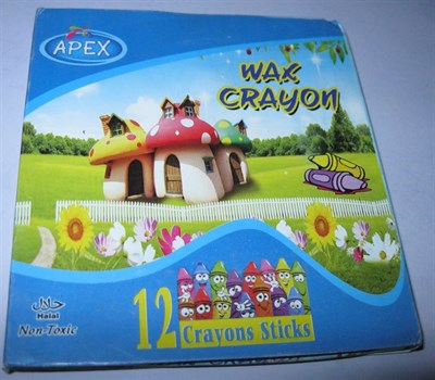 Apex Wax Crayons 12 Colours