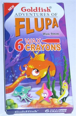 Goldfish C06-S Flupa Wax Crayons 06 Colours