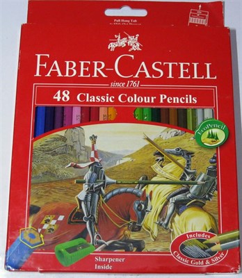 Faber Castell 48 Classic Full Colour Pencils with Sharpener