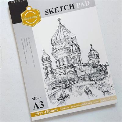 Keep Smiling A3-S 24 Pages A3 160gsm Spiral Sketch Pad