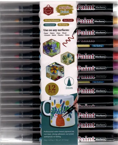 Keep Smiling APM-12 12 Acrylic Colour Paint Marker Set