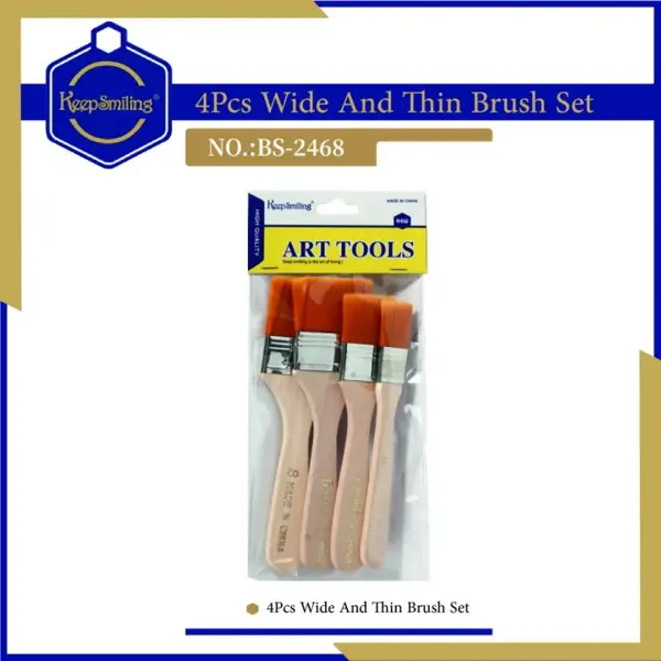 Keep Smiling BS-2468 Gesso Paint Brush 4 Pcs Set