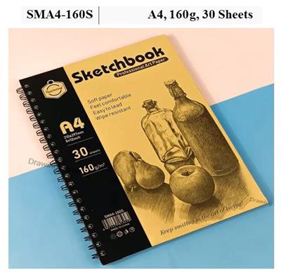 Keep Smiling SMA4-160S 30 Pages A4 160gsm Spiral Sketch Pad