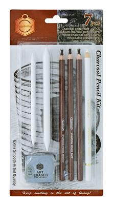 Keep Smiling TB-1109 Charcoal Pencil Kit 7 Pcs Set