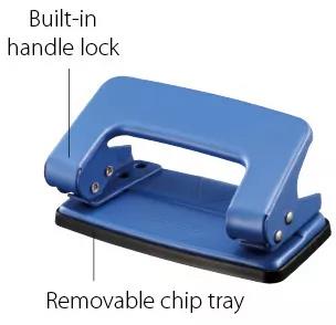 KW-Trio 2 Hole Punch Comfort Handle Two Hole Puncher 30 Sheet Punch  Capacity Easier Black Paper Guide