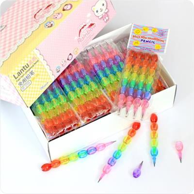 Lantu SF2705-7T Brick Rainbow Non-Sharpening Pencil