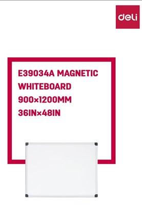 Deli Universal Magnetic Whiteboard 4×3 Feet E39034A