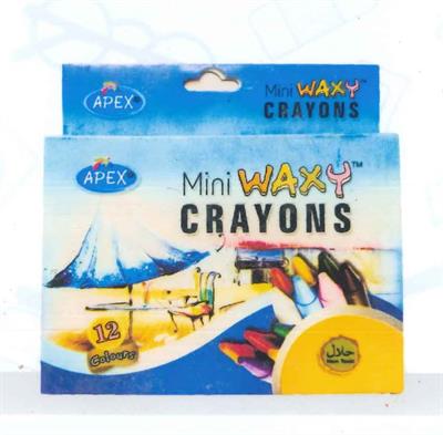 Apex MC-12 Mini Waxy Crayons 12 Colours