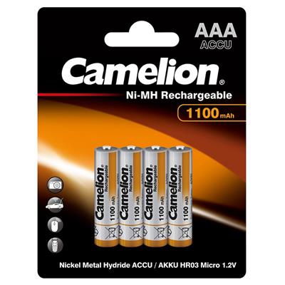 Camelion Ni-MH Rechargeable 4xAAA Battery (Pencil Cell) Blister Pack