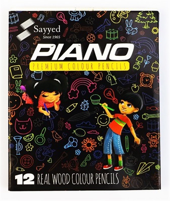 Piano Premium 12 Colour Pencils Half Size