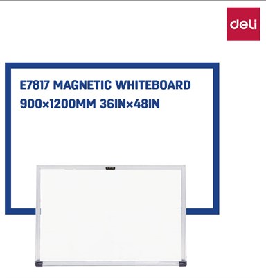 Deli Focus Magnetic Whiteboard 4×3 Feet E7817