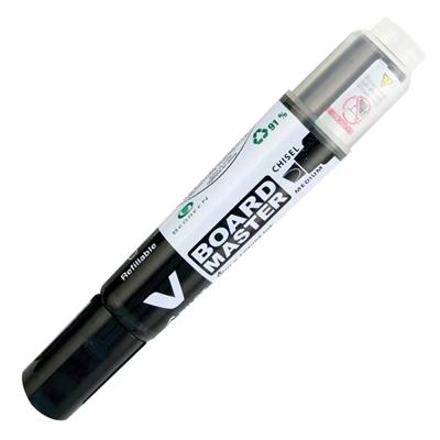PILOT V Board Master Ereaseable Wyteboard Medium Cut Tip Marker Refillable with Cartridge Ink