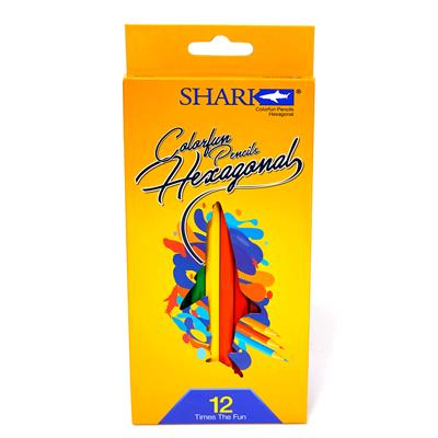 Shark CPH-12 Hexagonal Full Size 12 Colour Pencils