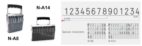 Shiny 8 & 14 Digits 15mm Manual Numbering Stamps