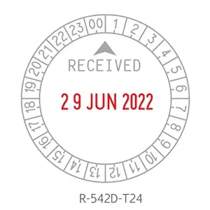 Shiny R-542D-T24  Received 24-Hours Timer Dater Self-Inking Stamp