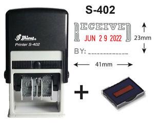 Shiny S-402 Self-Inking RECEIVED Stamp with Adjustable Date