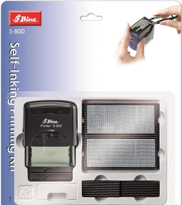 Shiny S-800 D.I.Y. Customized Self-Inking Printing Kit Stamp