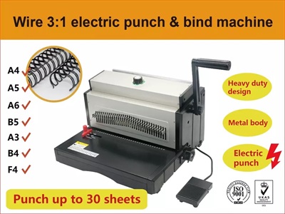 SMA ET8707 Electric Punch 3:1 Wire Binding Machine