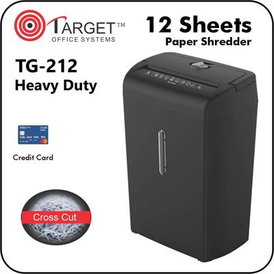 Target TG-212 12-Pages Cross-Cut Paper/Card Heavy Duty Shredder