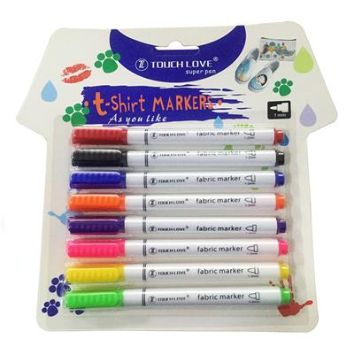 Touch Love Super Pen FZB-001 T-Shirt Fabric Markers 08 Colours