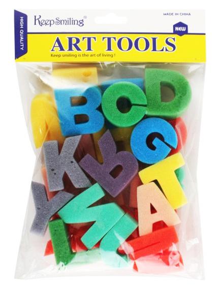 Lowercase Letter Paint Sponges Alphabet for Kids Art & Painting Set of 26  Foam Shapes 