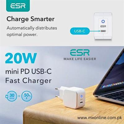 ESR® 20W Mini Power Delivery USB-C Fast Charging Adapter for iPhone 15Series 14Series 13Series 12Series 