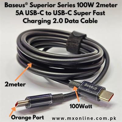 Baseus Superior Series 100W 5A Super fast Charging 2.0 Data Cable ( 2meter )