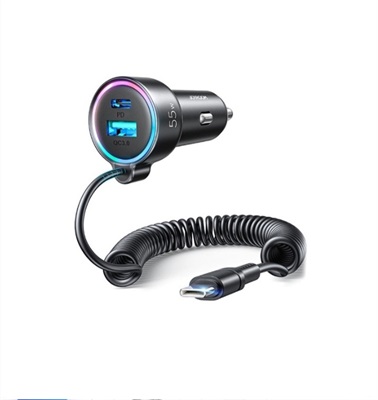 Joyroom JR-CL07 55W 3-in-1 Wired Car Charger (Type-C)