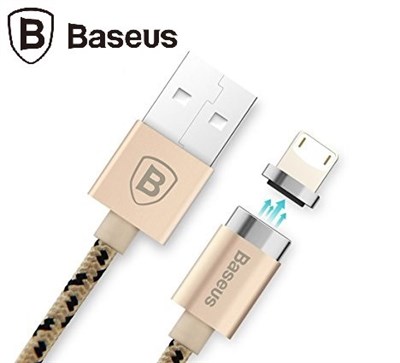 Baseus® Insnap 1M Braided Magnetic Adhesion 2.4A Quick Charge & Data Sync Lightning Cable for Apple 