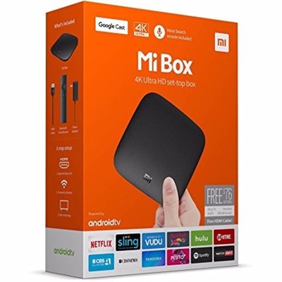 Mi Box S Xiaomi Original - 4K Ultra HD Android TV with Google Voice  Assistant & Direct Netflix Remote Streaming Media Player US Plug