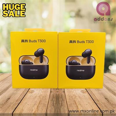 Realme Buds T300 True Wireless Earbuds with Active Noise Cancellation (Stylish Black)