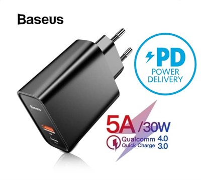 Baseus Quick Charge 4.0 30W PD 5A Supercharge Fast Charger