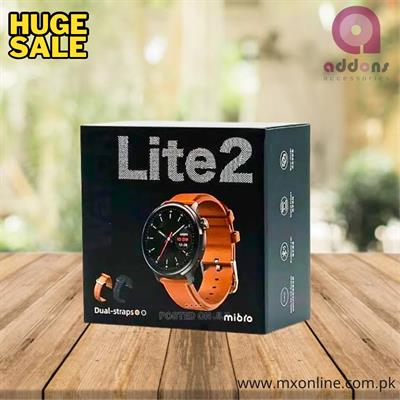 Mibro Watch Lite2 – Smartwatch, 1.3” AMOLED screen, Silicone Strap + Leather strap

