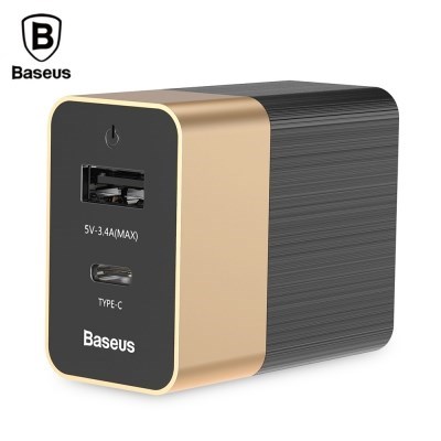 Baseus 3.4A Duke Type-C PD3.0 Dual Output USB Travel Charger
