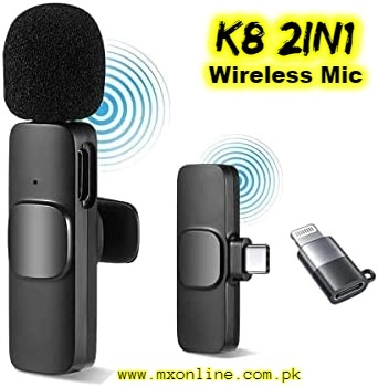 K8 2in1 Wireless Microphone