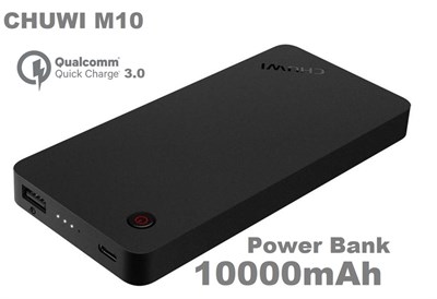 CHUWI M10 3A Quick Charge QC3.0 10000mAh Type C Dual Output Power Bank