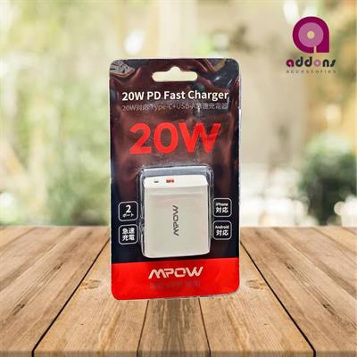 MPOW 20W USB-C Dual-Port 3x Faster Charging Adapter 