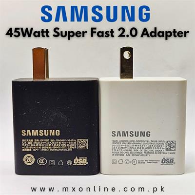 100% Original Samsung 45W Super Fast Charging 2.0 USB-C Charger ( Box Pulled Out Stock )