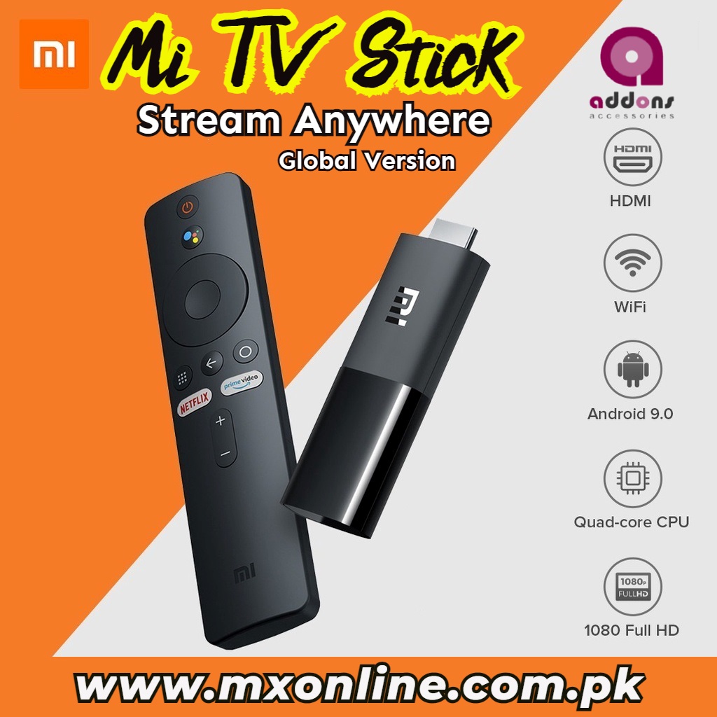 Xiaomi Mi TV Stick with Voice Remote 1080P HD Streaming Powered by Android  TV 9.0 US Version
