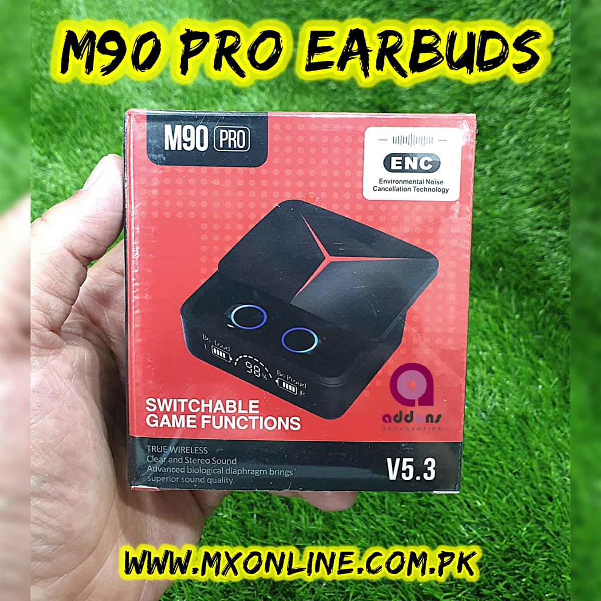 100% Original M90 Pro TWS Wireless BT5.3 Gaming Earbuds