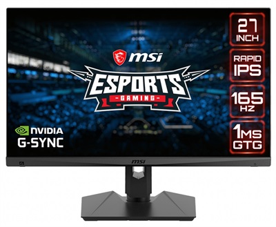 MSI Optix MAG274QRF 27" 2K WQHD 1ms (GTG) 165Hz eSports Gaming Monitor