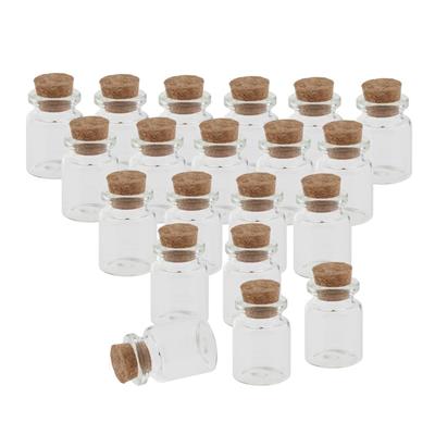 5ML Cork Glass Tube Jars Vials Drift Wishing Lucky Bottles - Wedding Party Decor - DIY Pendant - Also Fit for Storaging Essential Oil Perfume (100 pcs)