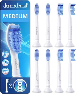 Demirdental Philips Sonicare Replacement Toothbrush Heads 8 Pack