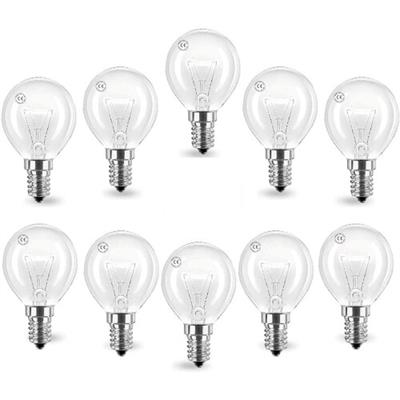 AcornSolution 40W 240V Classic Mini Globes Clear Round Light Bulbs E14 Small Screw Golf Ball Incandescent Lamps(10 Pack)