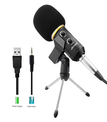 Professional Studio Broadcasting Recording Condenser Microphone with Stand