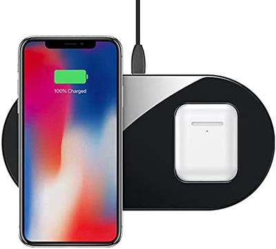 Baseus 2 in 1 Simple Wireless Charger for iPhone Samsung Airpods 15w 