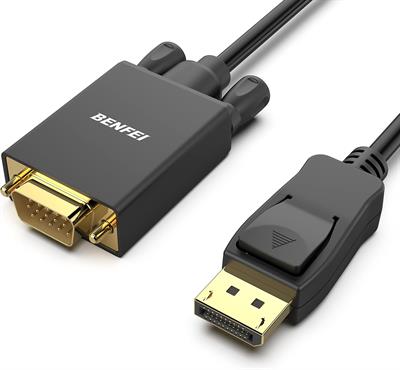 BENFEI DisplayPort to VGA 3 Feet Cable Uni-Directional DP Computer to VGA Monitor Cable Male to Male Gold-Plated Cord