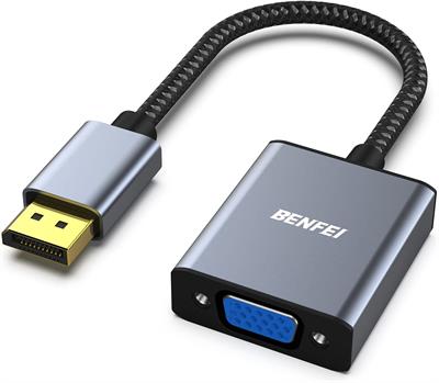 BENFEI DisplayPort to VGA Adapter, DisplayPort to VGA Adapter Male to Female Gold-Plated Cord